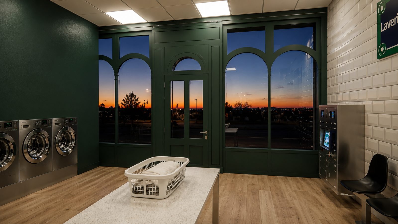 Intérieur au coucher du soleil